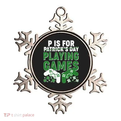 Cool St Patrick's Day P Is For Playing Games   Ornament