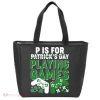 Cool St Patrick's Day P Is For Playing Games   Tote Bag thumb 0