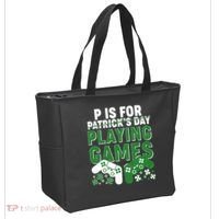 Cool St Patrick's Day P Is For Playing Games   Tote Bag thumb 2