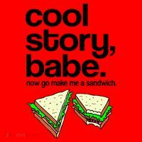 Cool Story Babe Now Make Me a Sandwich Santa Hat thumb 1