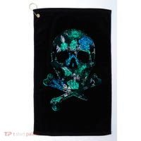 Cool Summer Graphic Skull Golf Towel thumb 0