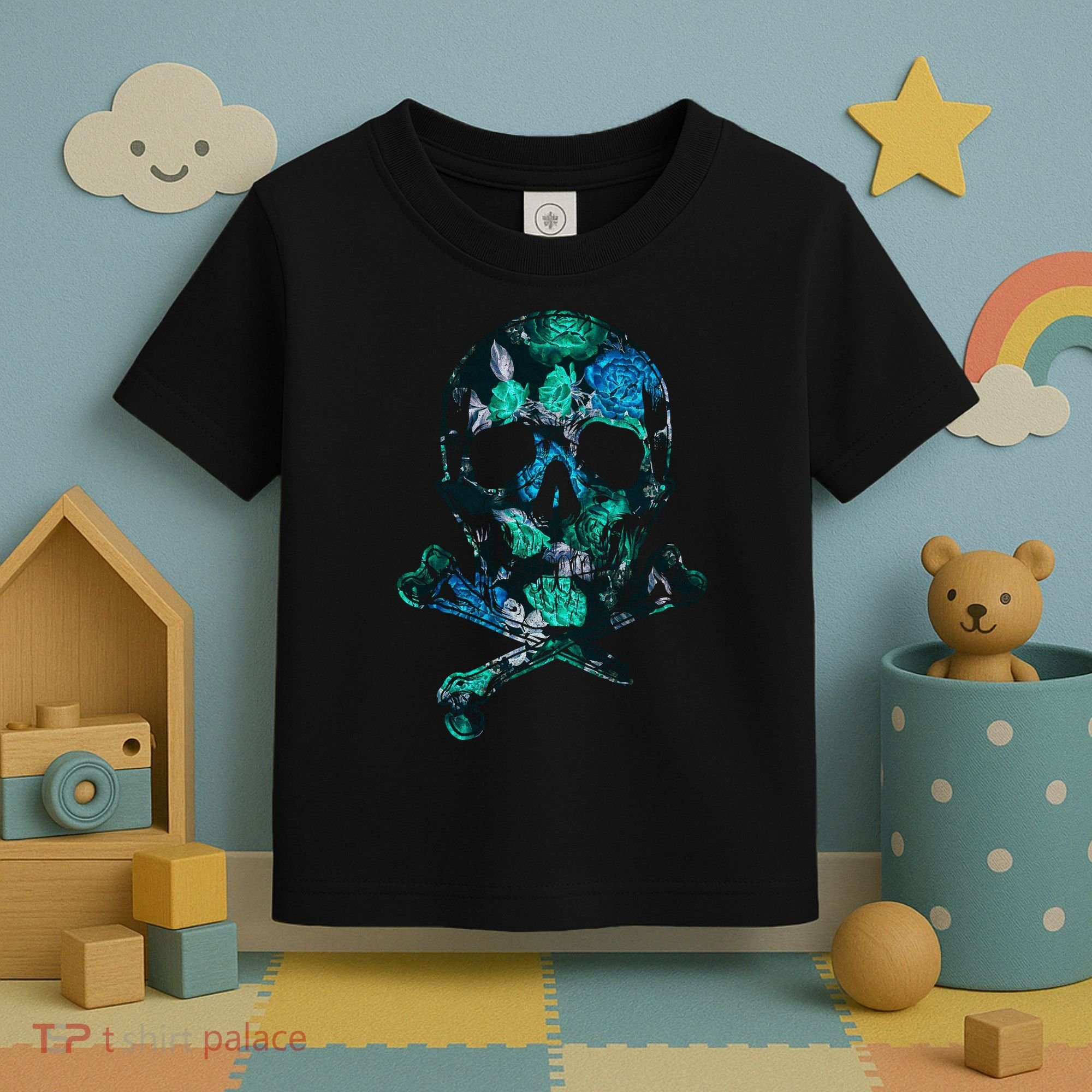 Cool Summer Graphic Skull Toddler T-Shirt