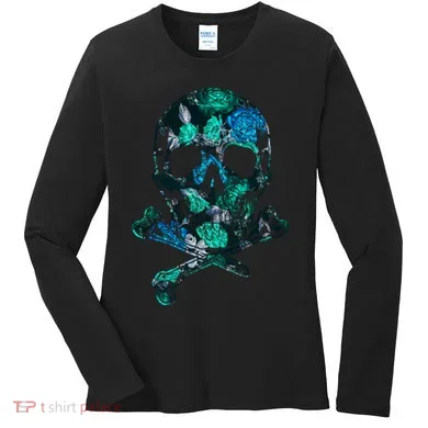 Cool Summer Graphic Skull Women's Long Sleeve Shirt