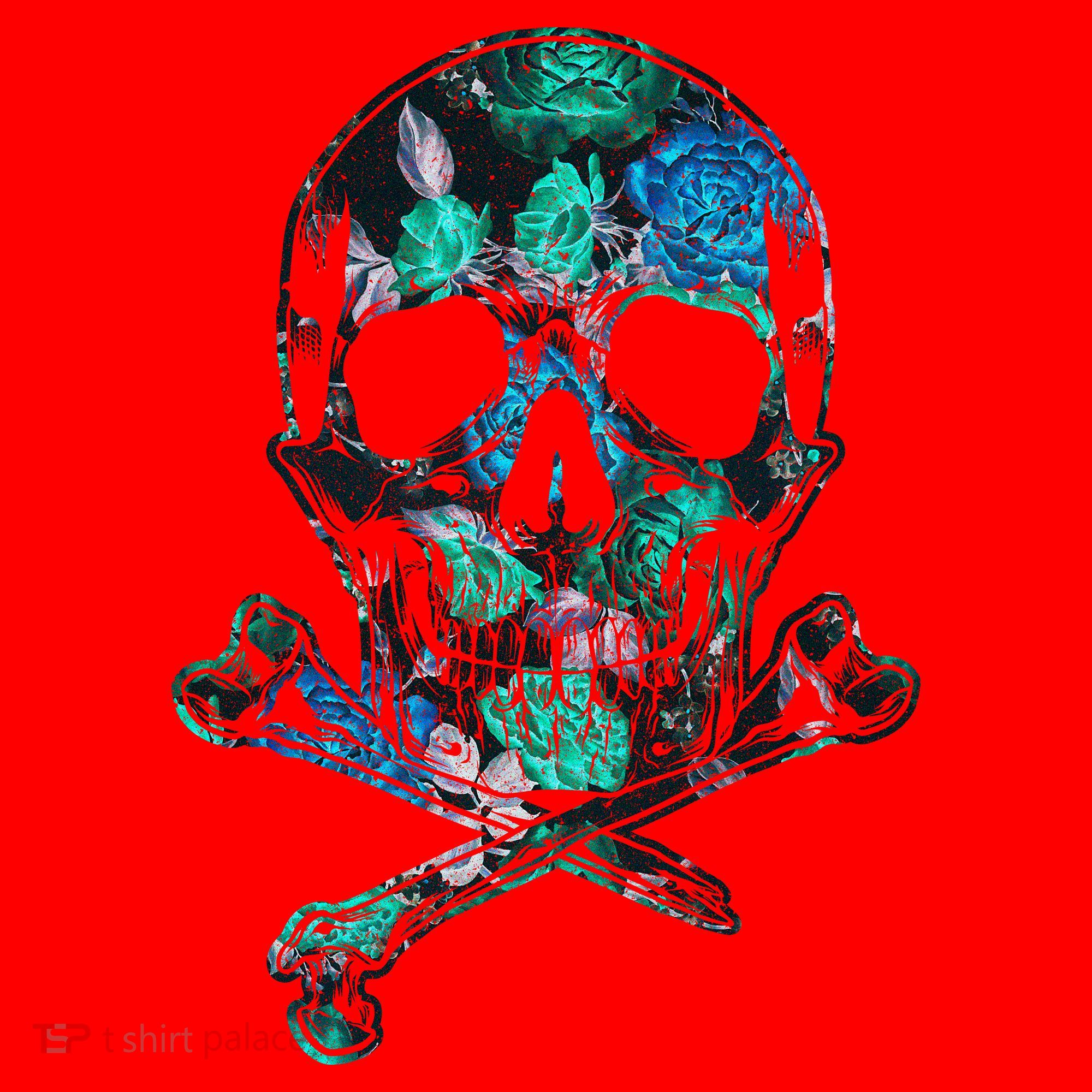 Cool Summer Graphic Skull Santa Hat