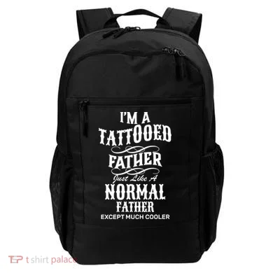 Cool Tattooed Father Backpack