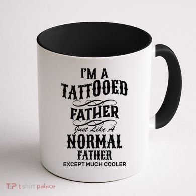 Cool Tattooed Father Coffee Mug back