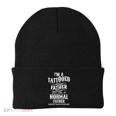 Cool Tattooed Father Beanie