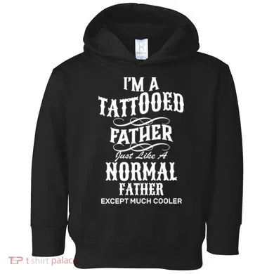 Cool Tattooed Father Toddler Hoodie