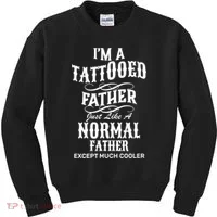 Cool Tattooed Father Kids Sweatshirt thumb 0