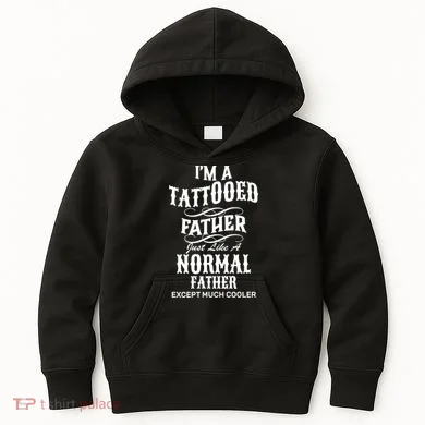 Cool Tattooed Father Kids Hoodie
