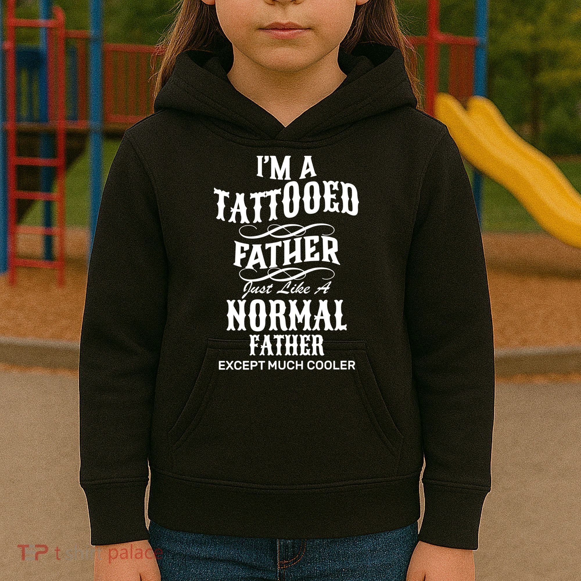 Cool Tattooed Father Kids Hoodie