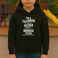 Cool Tattooed Father Kids Hoodie thumb 3