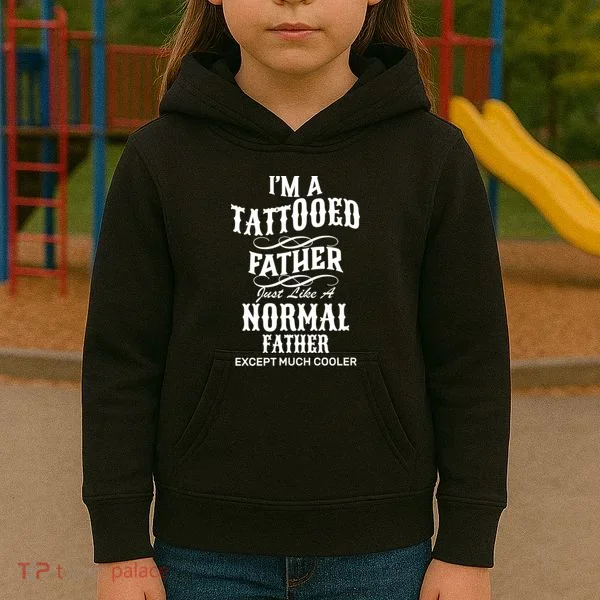Cool Tattooed Father Kids Hoodie