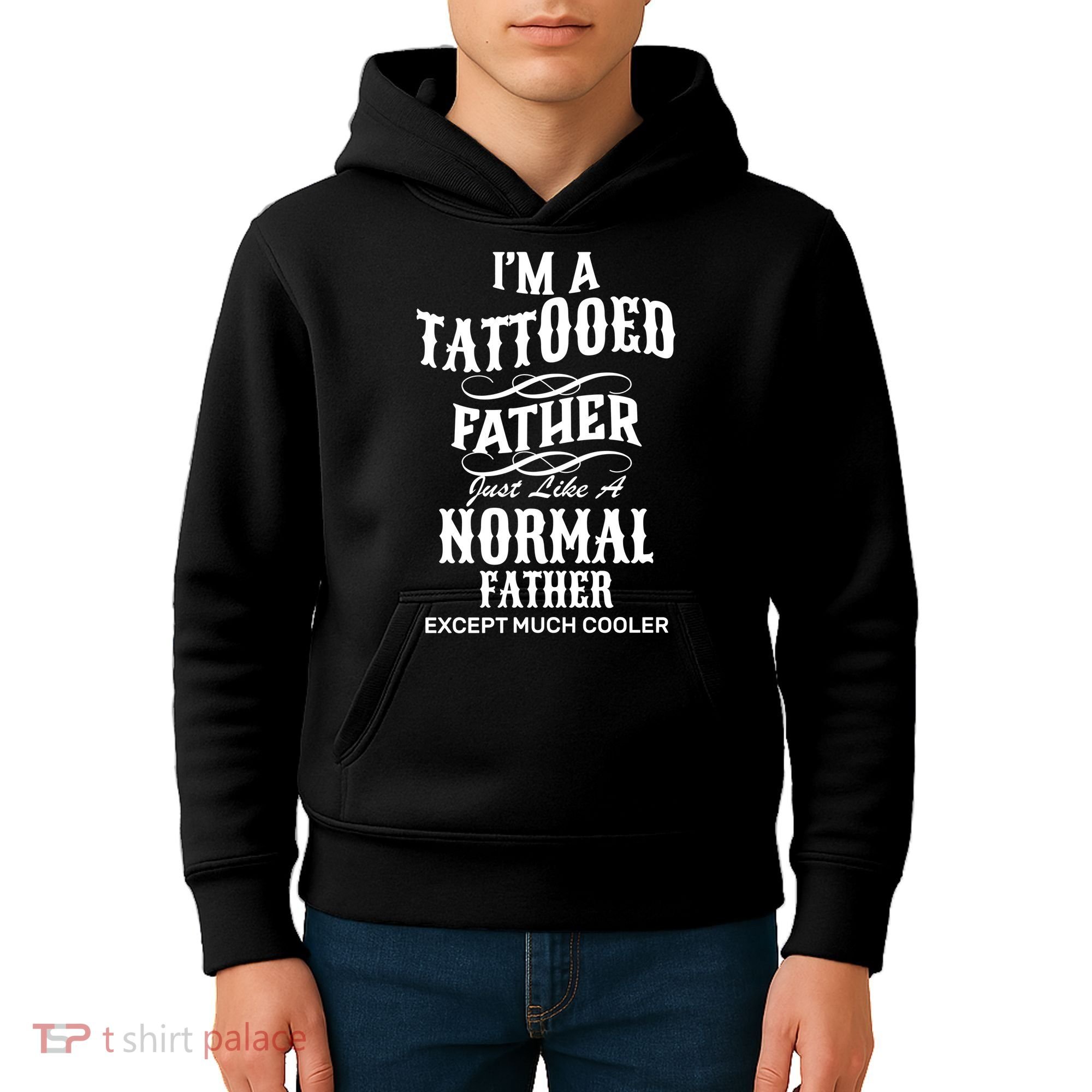Cool Tattooed Father Kids Hoodie