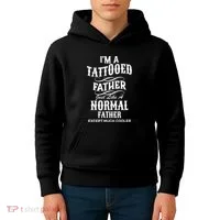 Cool Tattooed Father Kids Hoodie thumb 4
