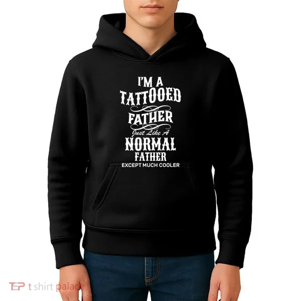 Cool Tattooed Father Kids Hoodie