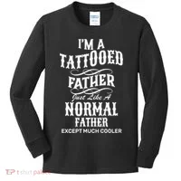 Cool Tattooed Father Kids Long Sleeve Shirt thumb 0