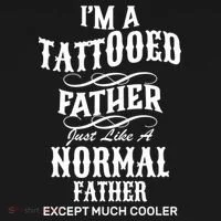Cool Tattooed Father Kids Long Sleeve Shirt thumb 2