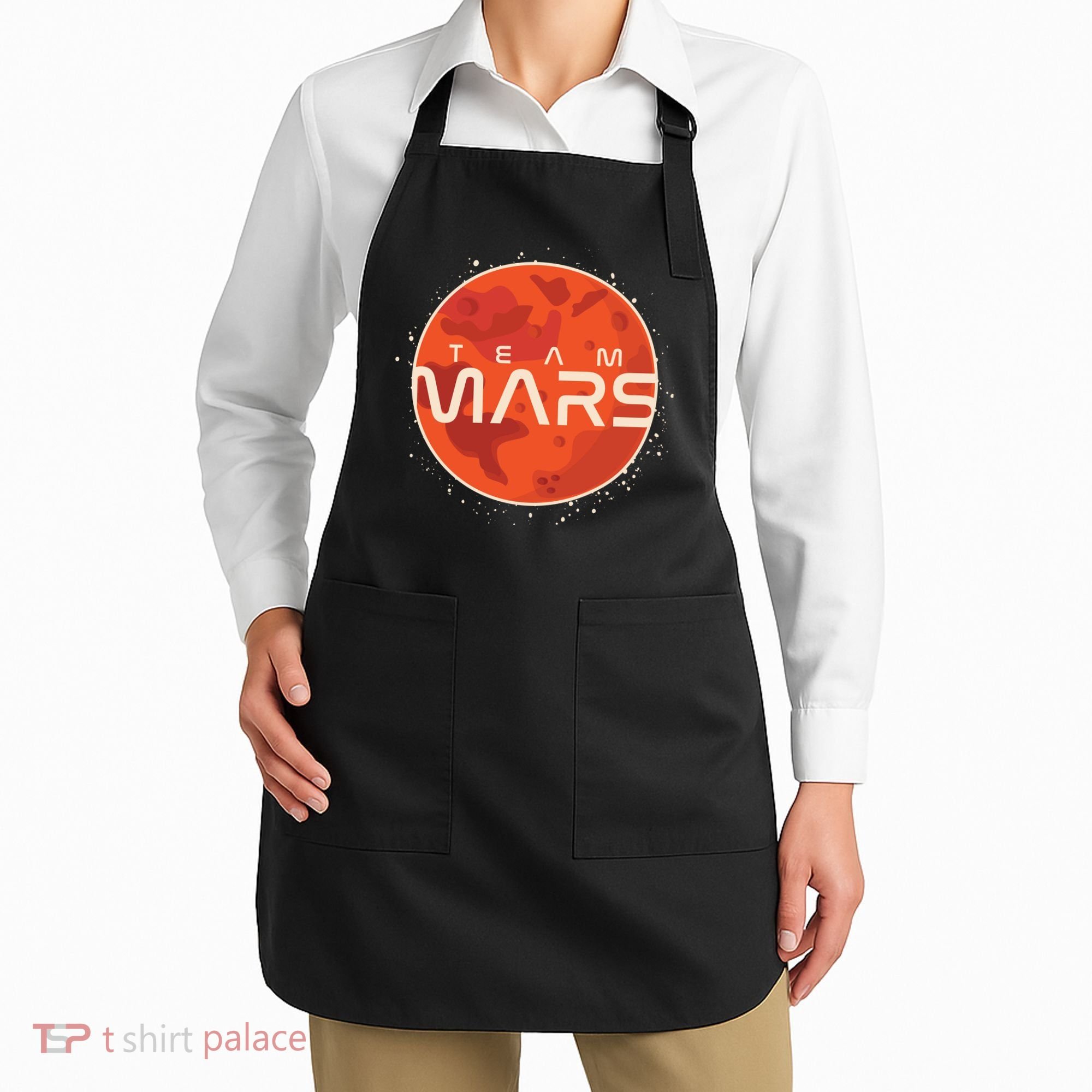 Cool Team Mars Planet Space Logo Apron
