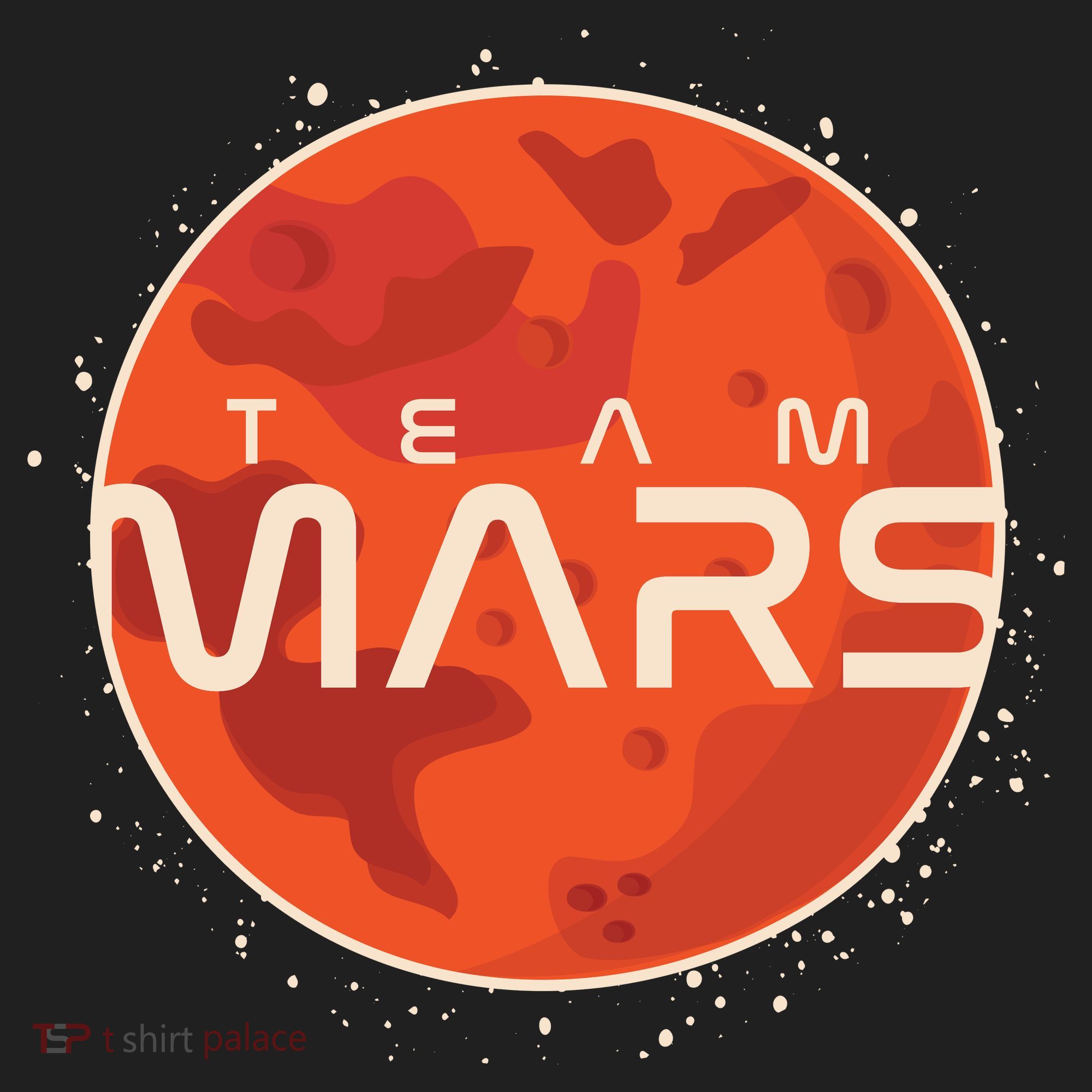 Cool Team Mars Planet Space Logo Golf Towel