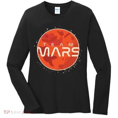 Cool Team Mars Planet Space Logo Women's Long Sleeve Shirt