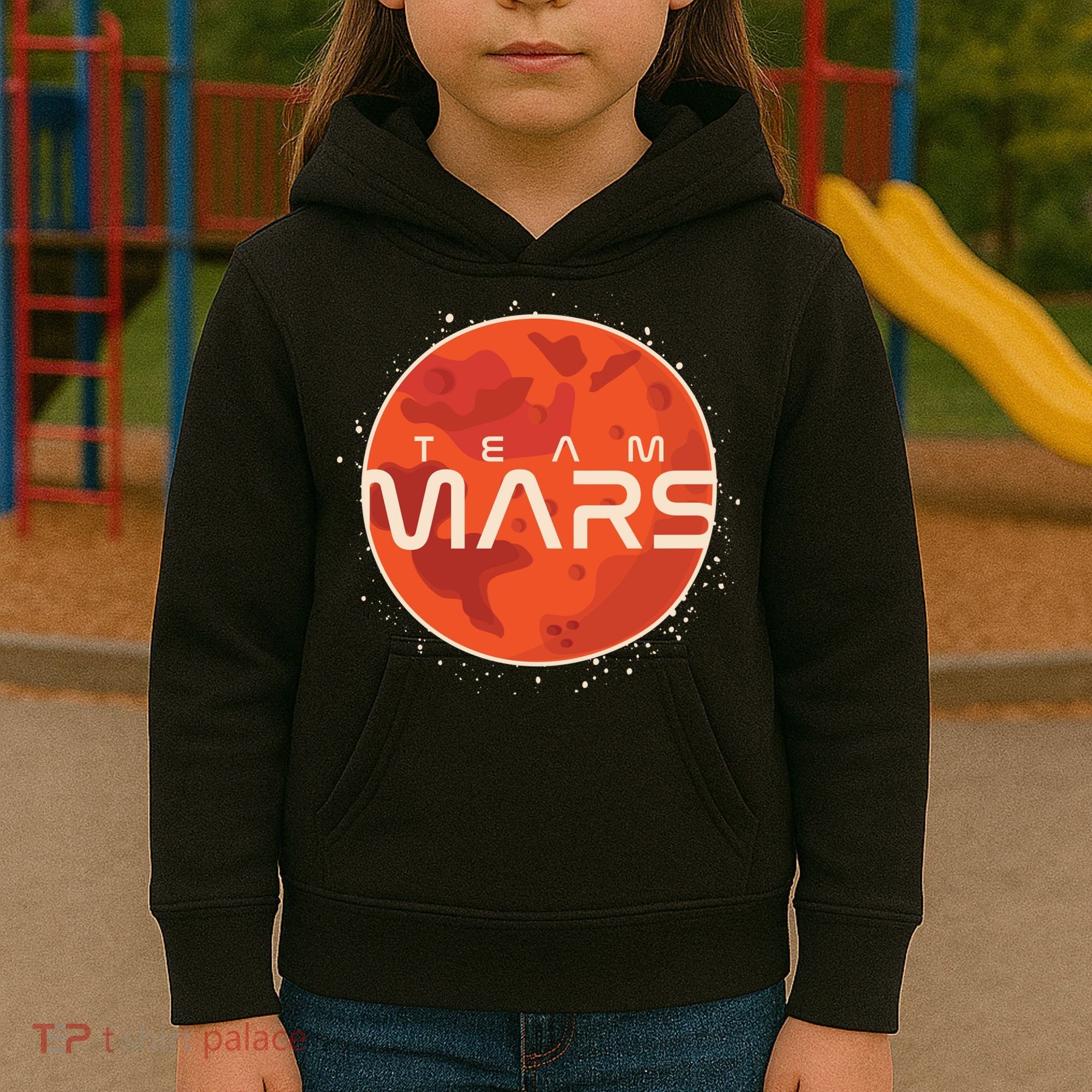 Cool Team Mars Planet Space Logo Kids Hoodie