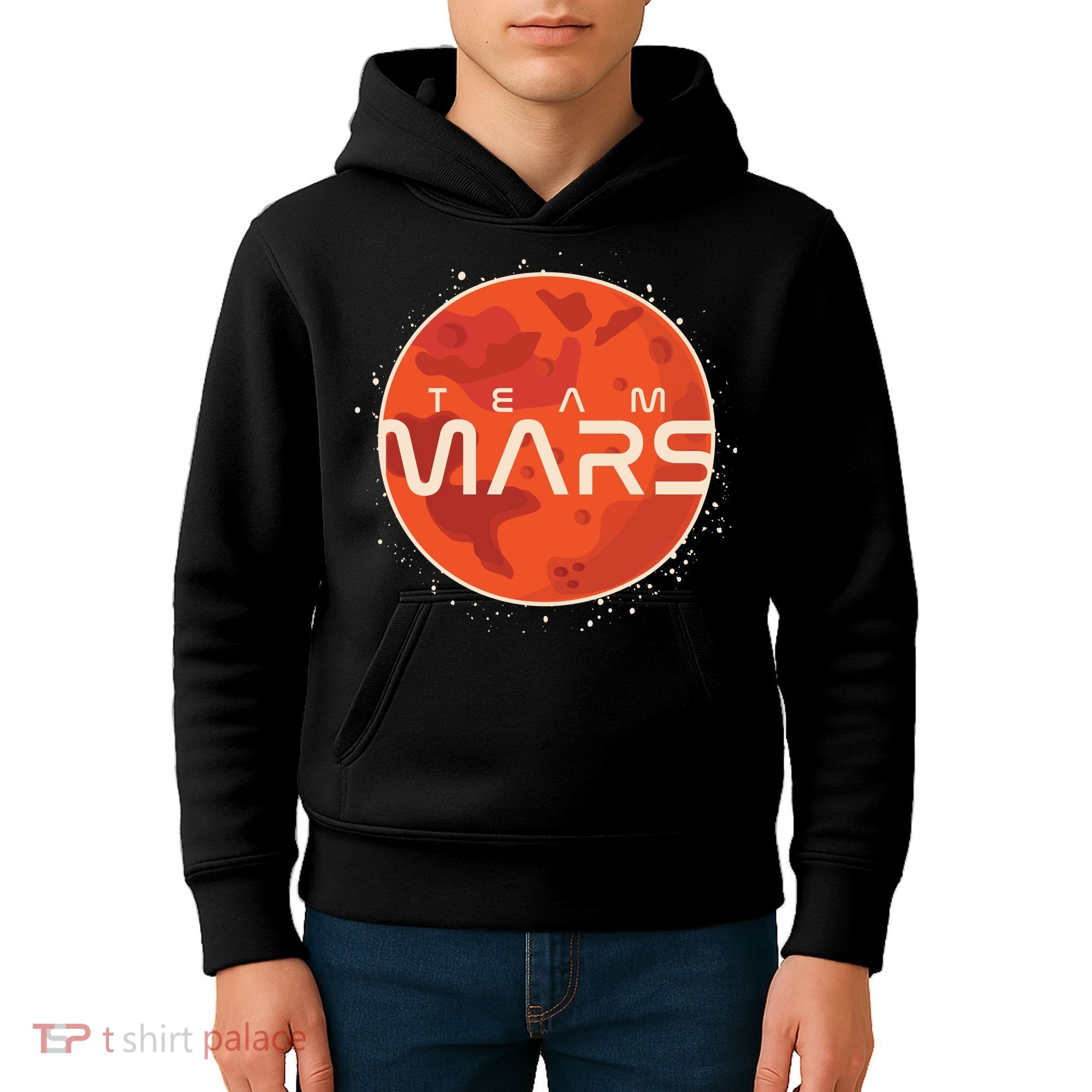 Cool Team Mars Planet Space Logo Kids Hoodie