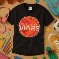 Cool Team Mars Planet Space Logo Kids T-Shirt thumb 3
