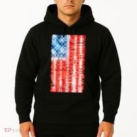 Cool Tie Dye USA American Flag Hoodie thumb 2