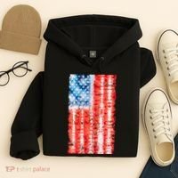 Cool Tie Dye USA American Flag Hoodie thumb 4