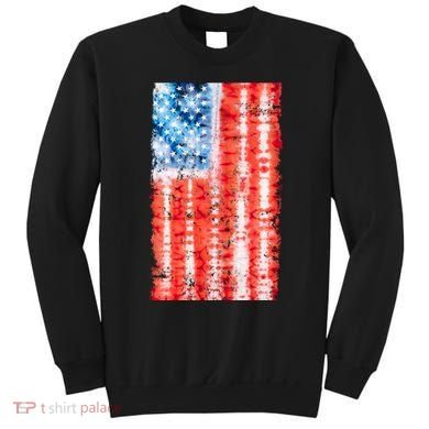 Cool Tie Dye USA American Flag Sweatshirt