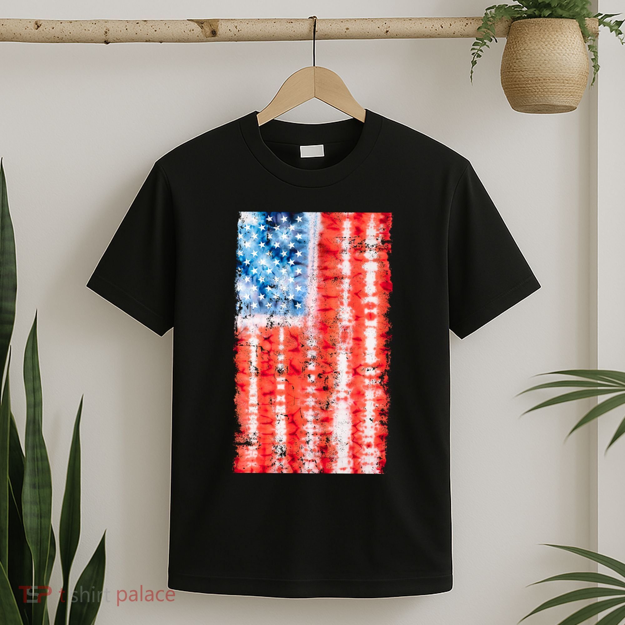 Cool Tie Dye USA American Flag T-Shirt