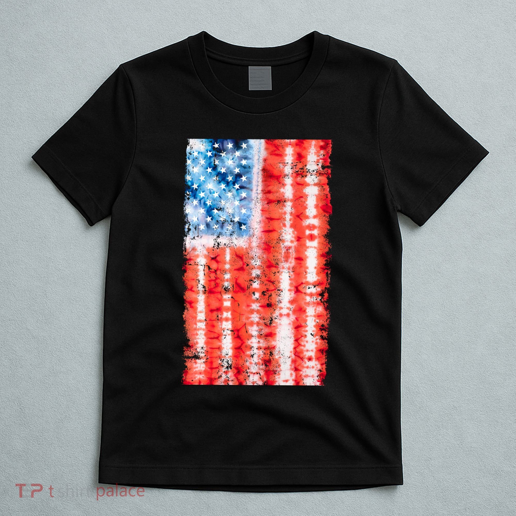 Cool Tie Dye USA American Flag T-Shirt