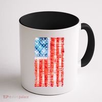 Cool Tie Dye USA American Flag Coffee Mug thumb 1