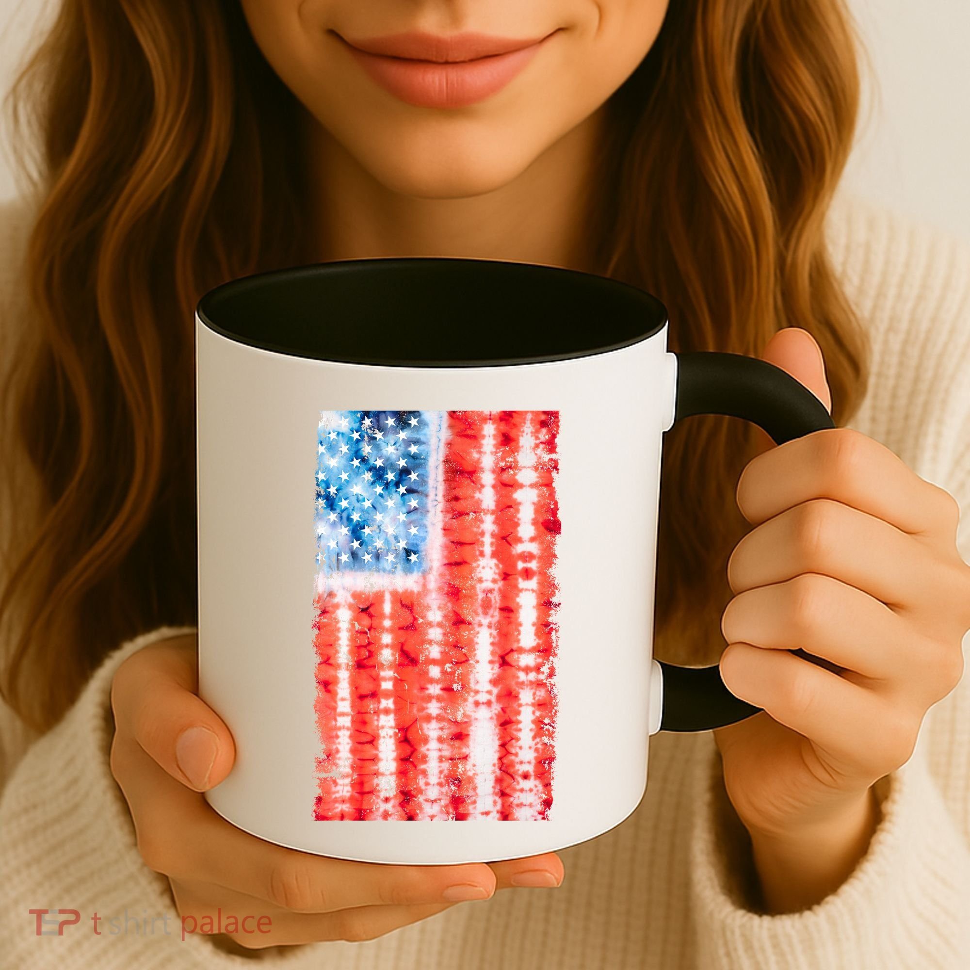 Cool Tie Dye USA American Flag Coffee Mug