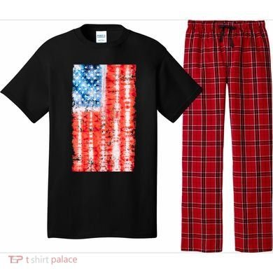 Cool Tie Dye USA American Flag Pajama Set