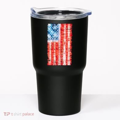 Cool Tie Dye USA American Flag Tumbler