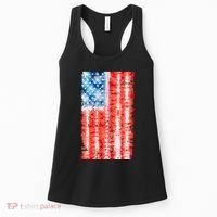 Cool Tie Dye USA American Flag Women's Tank Top thumb 0