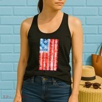 Cool Tie Dye USA American Flag Women's Tank Top thumb 2