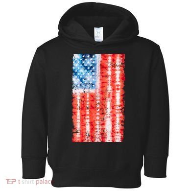 Cool Tie Dye USA American Flag Toddler Hoodie