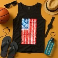 Cool Tie Dye USA American Flag Tank Top thumb 4