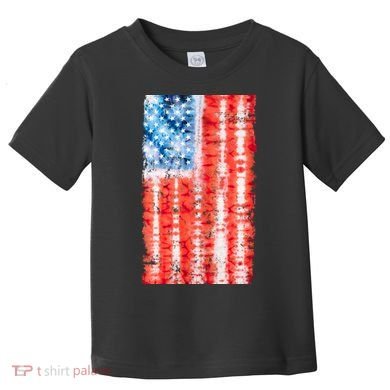 Cool Tie Dye USA American Flag Toddler T-Shirt