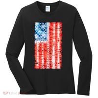 Cool Tie Dye USA American Flag Women's Long Sleeve Shirt thumb 0