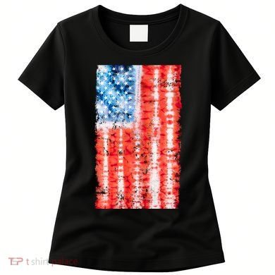 Cool Tie Dye USA American Flag Women's T-Shirt