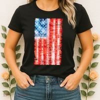 Cool Tie Dye USA American Flag Women's T-Shirt thumb 2