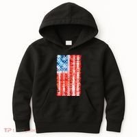 Cool Tie Dye USA American Flag Kids Hoodie thumb 0
