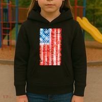 Cool Tie Dye USA American Flag Kids Hoodie thumb 3