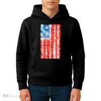 Cool Tie Dye USA American Flag Kids Hoodie thumb 4