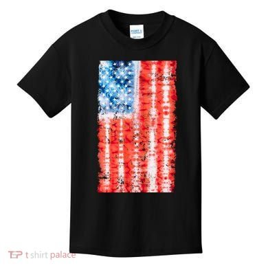 Cool Tie Dye USA American Flag Kids T-Shirt