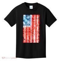 Cool Tie Dye USA American Flag Kids T-Shirt thumb 0